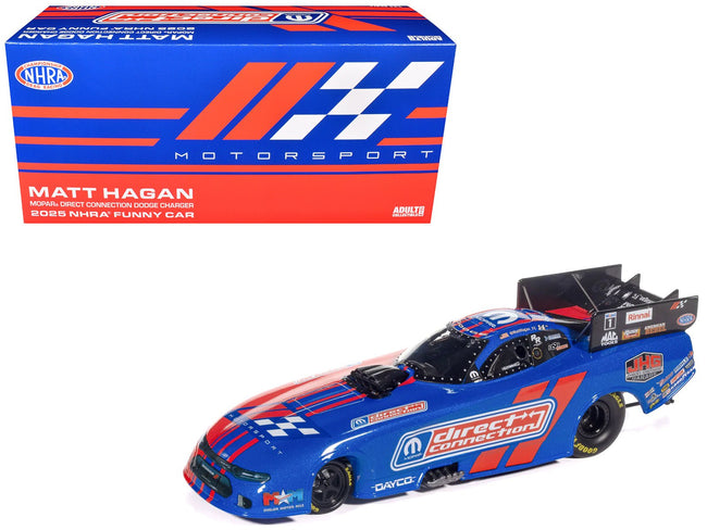 Dodge Charger NHRA Funny Car Matt Hagan "MOPAR Direct Connection" (2025) Limited Edition 1/24 Diecast Model Car by Auto World-Autoworld-ModelCars.com