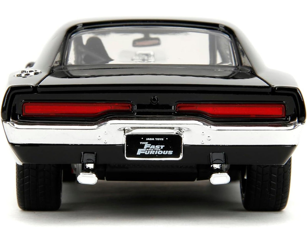 Dodge Charger R/T Black with Dom Diecast Figure "Fast & Furious" (2009) Movie "Hollywood Rides" Series 1/24 Diecast Model Car by Jada-Jada-ModelCars.com