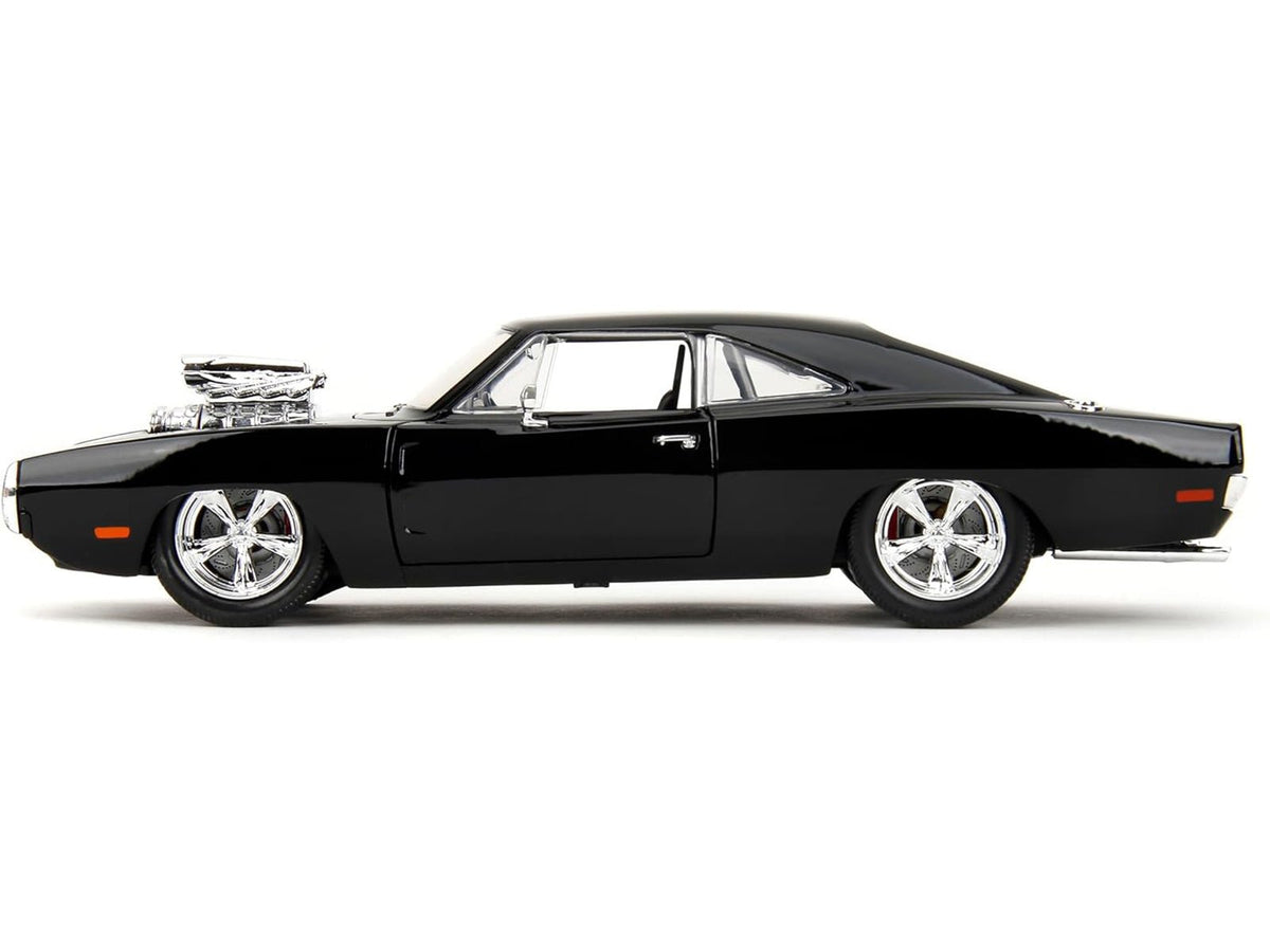 Dodge Charger R/T Black with Dom Diecast Figure "Fast & Furious" (2009) Movie "Hollywood Rides" Series 1/24 Diecast Model Car by Jada-Jada-ModelCars.com