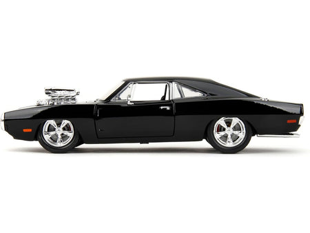Dodge Charger R/T Black with Dom Diecast Figure "Fast & Furious" (2009) Movie "Hollywood Rides" Series 1/24 Diecast Model Car by Jada-Jada-ModelCars.com