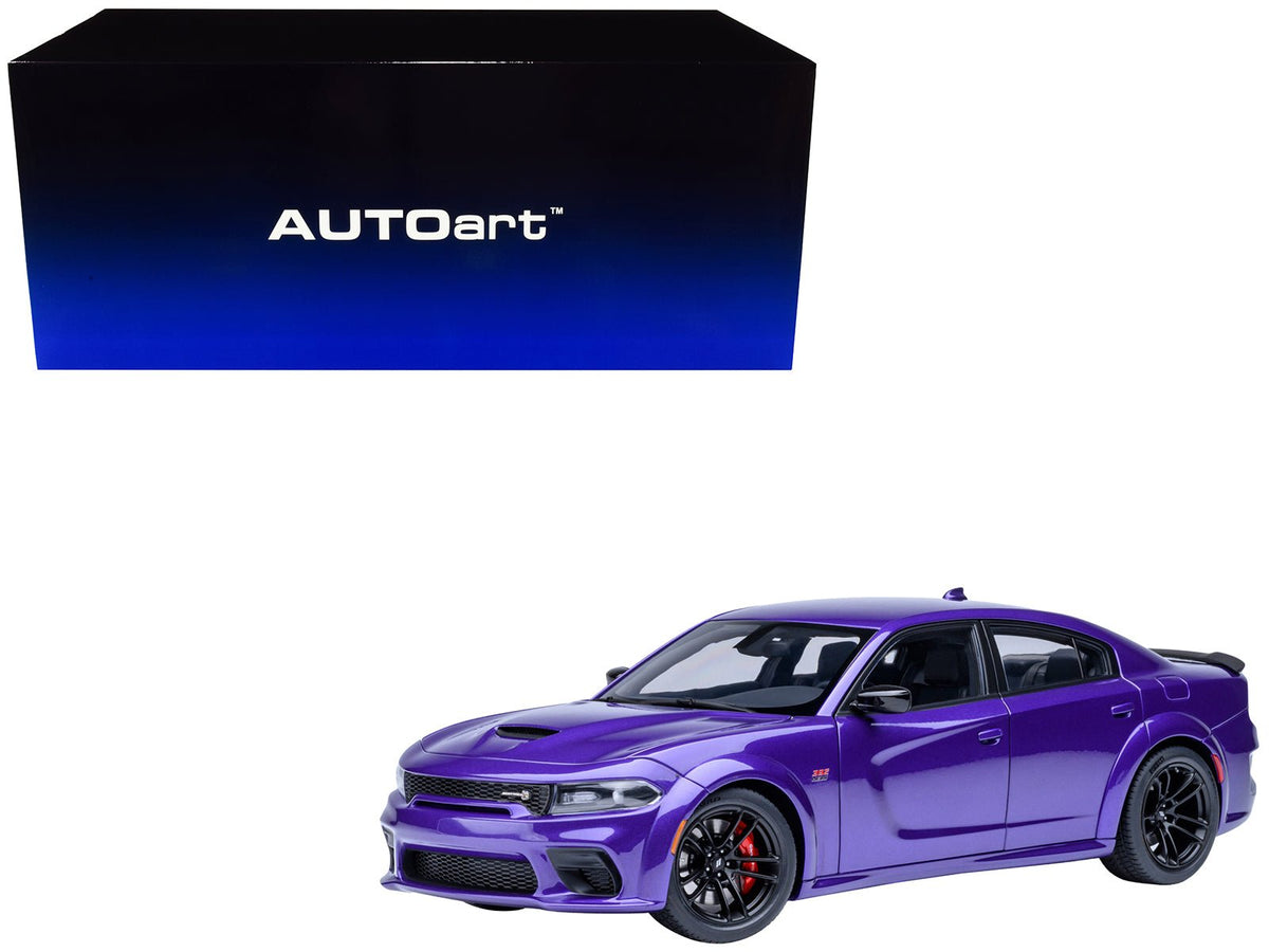 Dodge Charger Scat Pack Widebody Plum Crazy Purple Metallic 1/18 Model Car by Autoart-Autoart-ModelCars.com