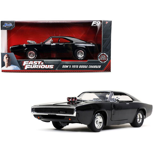 Dom's 1970 Dodge Charger 500 Black "Fast & Furious 9 F9" (2021) Movie 1/24 Diecast Model Car by Jada-Jada-ModelCars.com