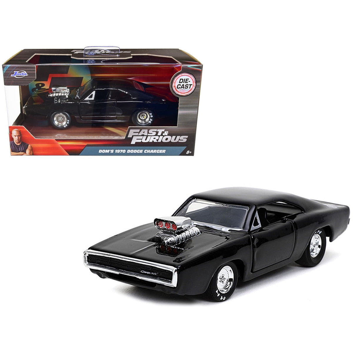 Dom's 1970 Dodge Charger 500 Black "Fast & Furious 9 F9" (2021) Movie 1/32 Diecast Model Car by Jada - Jada - ModelCars.com