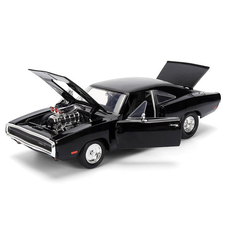 Dom's 1970 Dodge Charger R/T Black "F9" (2021) Movie "Fast & Furious" Series 1/24 Diecast Model Car by Jada-Jada-ModelCars.com