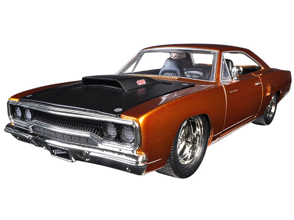 Dom's 1970 Plymouth Road Runner Copper with Black Hood "Fast & Furious 7" (2015) Movie 1/24 Diecast Model Car by Jada-Jada-ModelCars.com