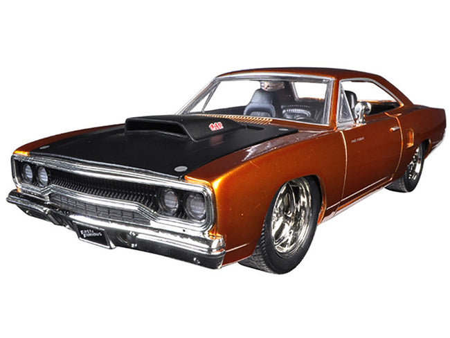 Dom's 1970 Plymouth Road Runner Copper with Black Hood "Fast & Furious 7" (2015) Movie 1/24 Diecast Model Car by Jada-Jada-ModelCars.com