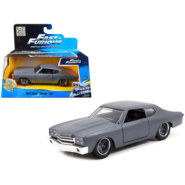 Dom's Chevrolet Chevelle SS Primer Grey "Fast & Furious" Movie 1/32 Diecast Model Car by Jada-Jada-ModelCars.com