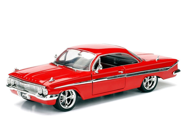 Dom's Chevrolet Impala Red "Fast & Furious F8: The Fate of the Furious" (2017) Movie "25 Years of Fast & Furious" Series 1/24 Diecast Model Car by Jada-Jada-ModelCars.com