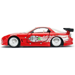 Dom's Mazda RX-7 Red with Graphics "Fast & Furious" Movie 1/32 Diecast Model Car by Jada