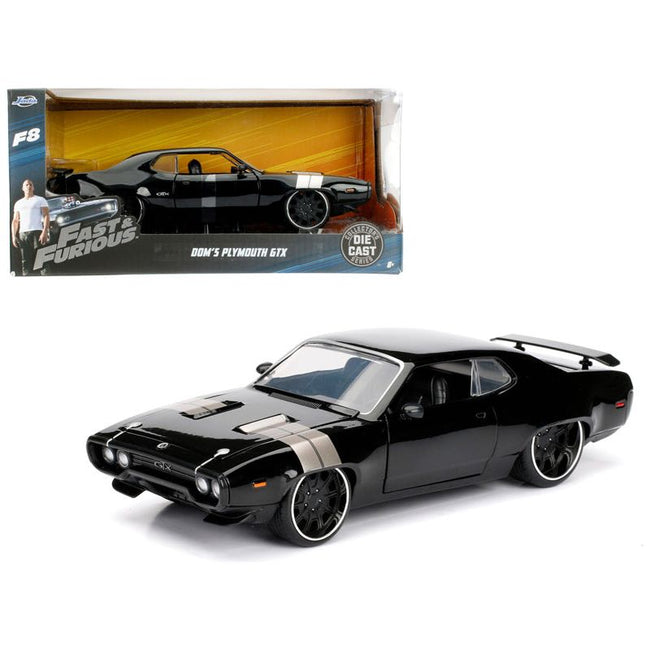 Dom's Plymouth GTX Fast & Furious F8 "The Fate of the Furious" Movie 1/24 Diecast Model Car by Jada-Jada-ModelCars.com