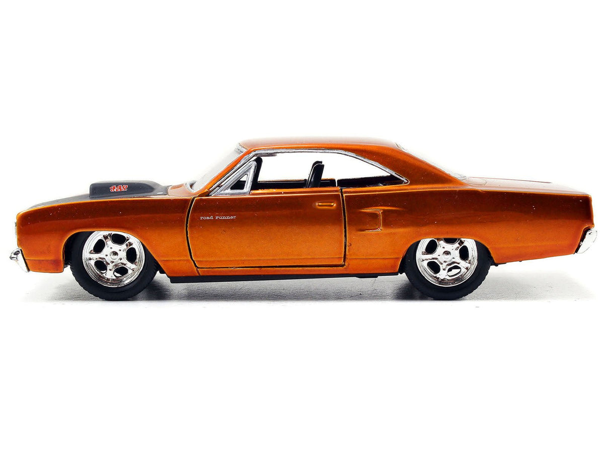 Dom's Plymouth Road Runner Orange Metallic with Matt Black Hood "Fast & Furious" Series 1/32 Diecast Model Car by Jada-Jada-ModelCars.com