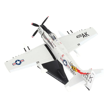 Douglas A - 1 Skyraider Aircraft "Papoose Flight" United States Navy 1/110 Diecast Model Airplane by Postage Stamp - Postage Stamp - ModelCars.com