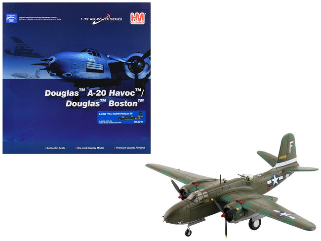Douglas A-20G Havoc Aircraft "42-86786 Hell'N Pelican II 388th Bomb Squadron Gusap Airfield" (1944) United States Army Air Forces "Air Power Series" 1/72 Diecast Model by Hobby Master-Hobby Master-ModelCars.com