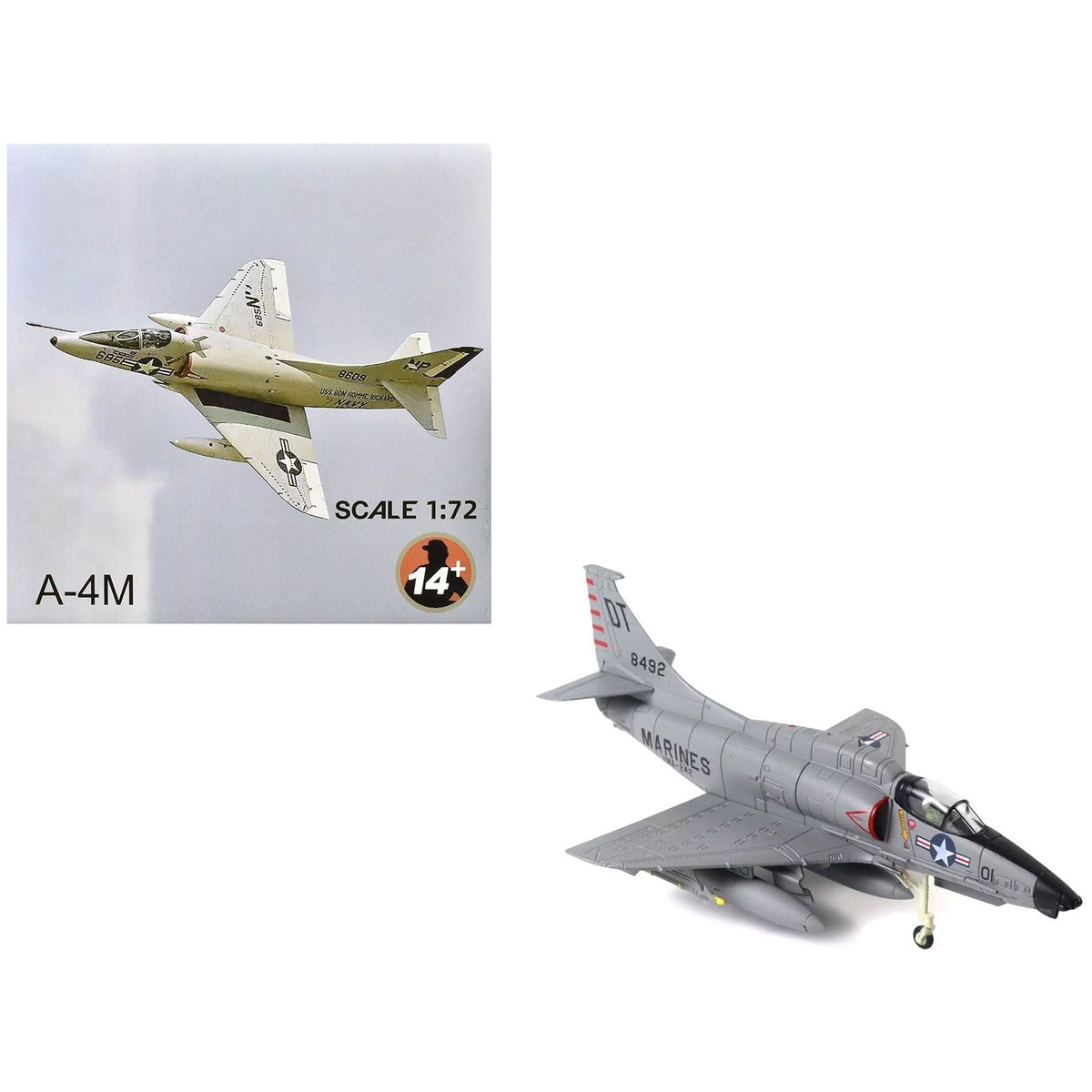 Douglas A-4D Skyhawk Aircraft "VMA-242 Bats NAS Key West 1962 Missile Crisis" United States Marine Corps 1/72 Diecast Model Airplane-Other-ModelCars.com