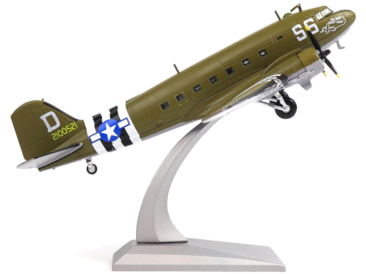 Douglas C-47 Skytrain Transport Aircraft "Night Fright 79th Troop Carrier Squadron 436th Troop Carrier Group D-Day" (1944) United States Army Air Forces 1/100 Diecast Model-Other-ModelCars.com