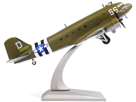 Douglas C-47 Skytrain Transport Aircraft "Night Fright 79th Troop Carrier Squadron 436th Troop Carrier Group D-Day" (1944) United States Army Air Forces 1/100 Diecast Model-Other-ModelCars.com