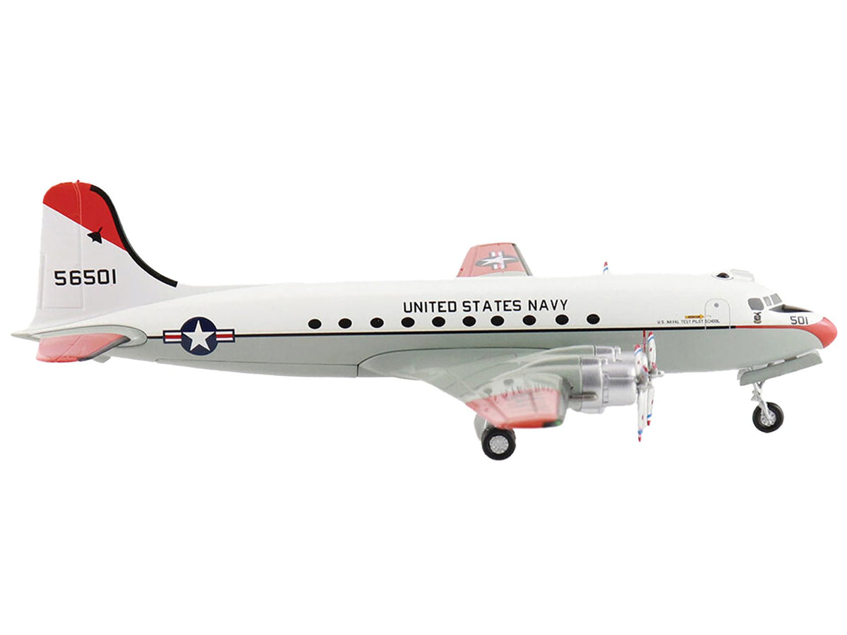 Douglas C-54Q Skymaster Transport Aircraft "US Navy Test Pilot School" (1973) United States Navy "Airliner Series" 1/200 Diecast Model by Hobby Master-Hobby Master-ModelCars.com