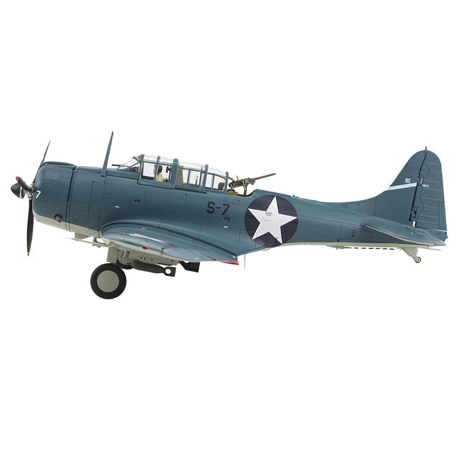 Douglas SBD-3 Dauntless Aircraft "Dusty Kleiss S-7 Scouting Six USS Enterprise" (1942) United States Navy "Premium Collection" 1/32 Diecast Model by Hobby Master-Hobby Master-ModelCars.com