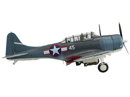 Douglas SBD-5 Dauntless Bomber Aircraft "VB-16 USS Lexington" (1943) United States Navy "Premium Collection" 1/32 Diecast Model by Hobby Master-Hobby Master-ModelCars.com