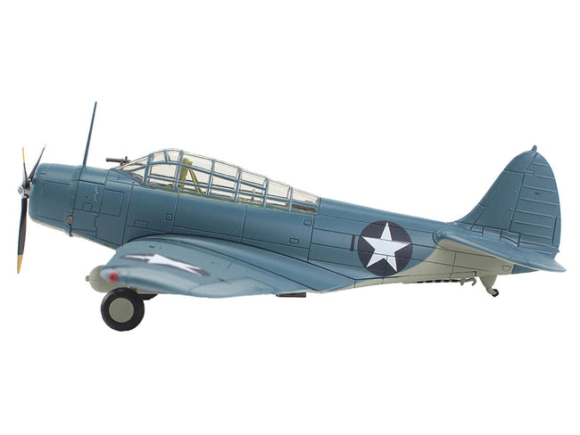 Douglas TBD-1 Devastator Bomber Aircraft "Battle of Midway Lt Cdr EE Lindsey VT-6 USS Enterprise" (1942) United States Navy "SkyMax Models" Series 1/72 Diecast Model by Hobby Master-Hobby Master-ModelCars.com