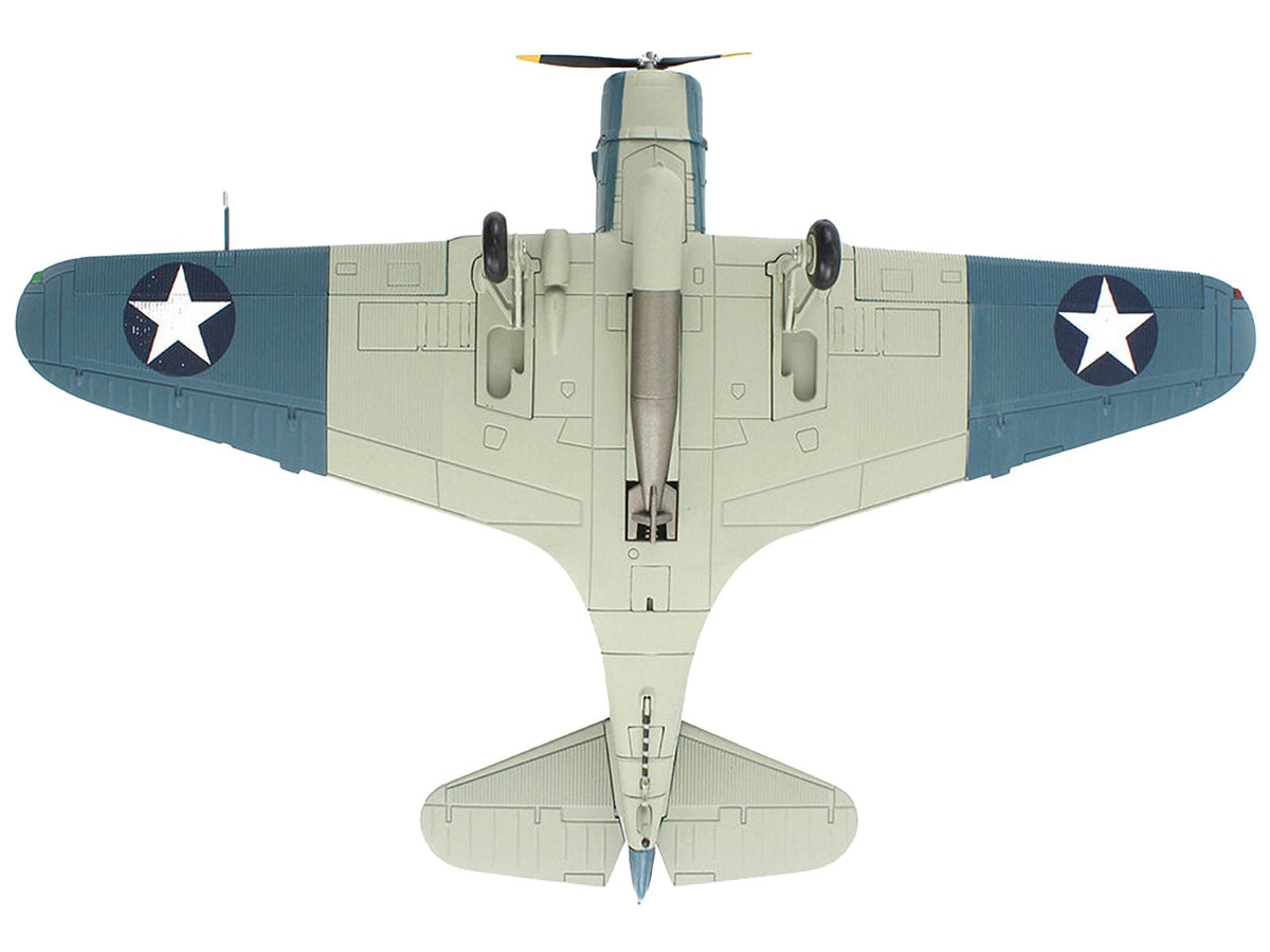 Douglas TBD-1 Devastator Bomber Aircraft "Battle of Midway Lt Cdr EE Lindsey VT-6 USS Enterprise" (1942) United States Navy "SkyMax Models" Series 1/72 Diecast Model by Hobby Master-Hobby Master-ModelCars.com