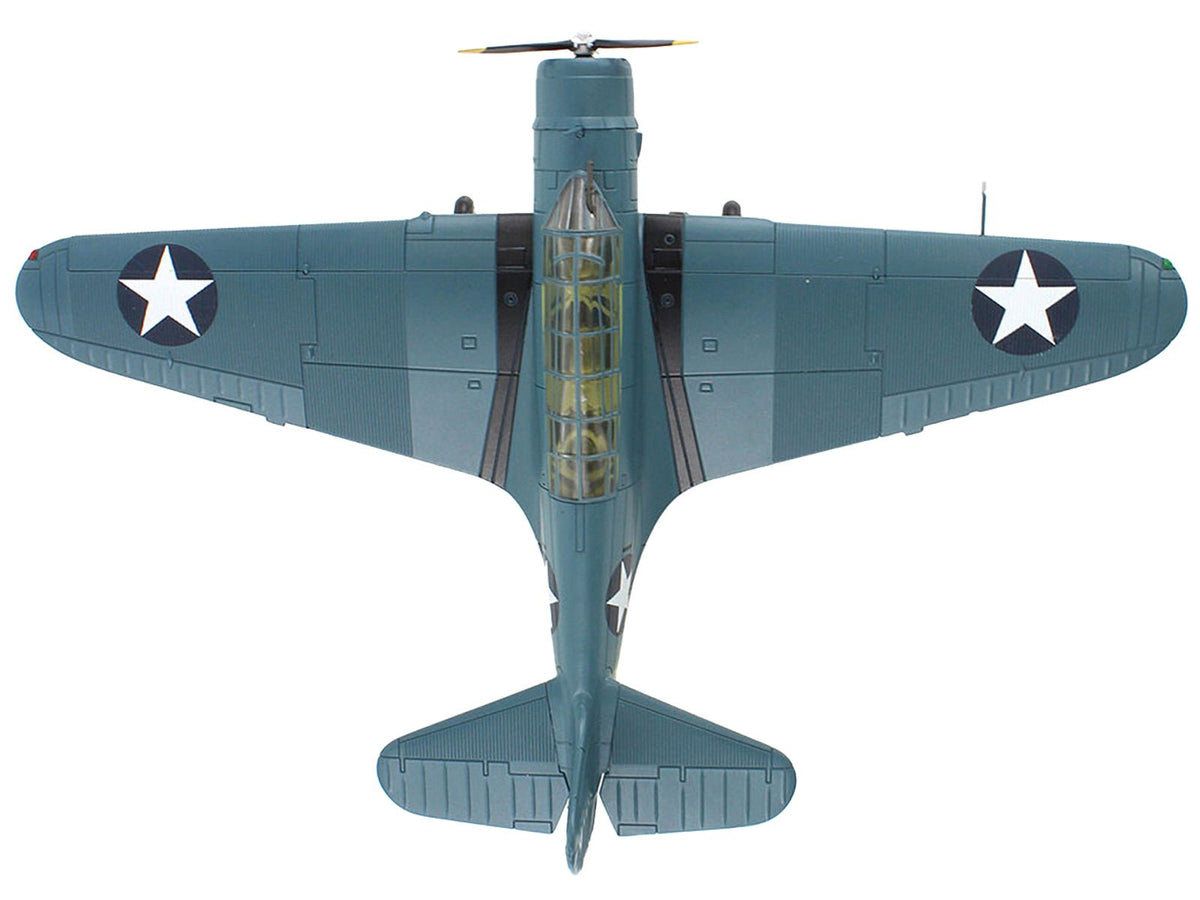 Douglas TBD-1 Devastator Bomber Aircraft "Battle of Midway Lt Cdr EE Lindsey VT-6 USS Enterprise" (1942) United States Navy "SkyMax Models" Series 1/72 Diecast Model by Hobby Master-Hobby Master-ModelCars.com