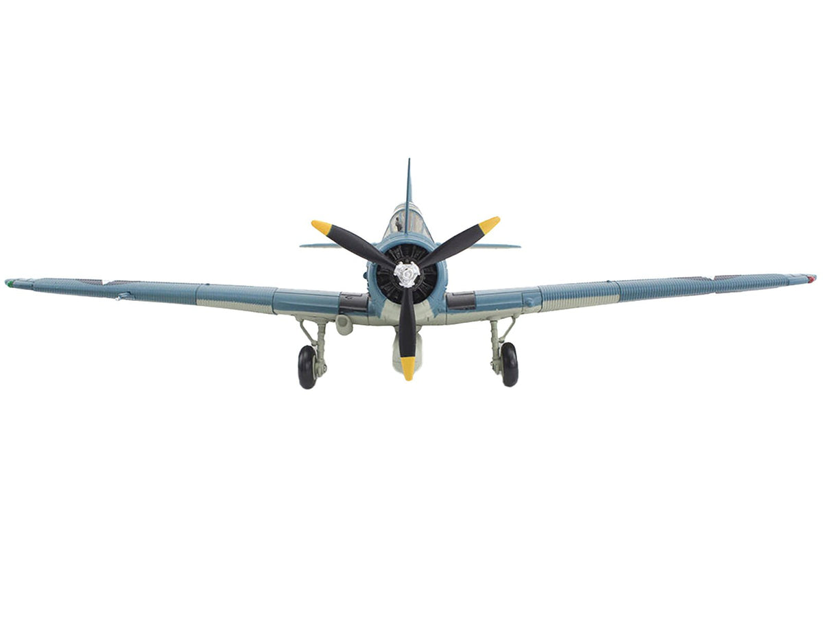 Douglas TBD-1 Devastator Bomber Aircraft "Battle of Midway Lt Cdr EE Lindsey VT-6 USS Enterprise" (1942) United States Navy "SkyMax Models" Series 1/72 Diecast Model by Hobby Master-Hobby Master-ModelCars.com