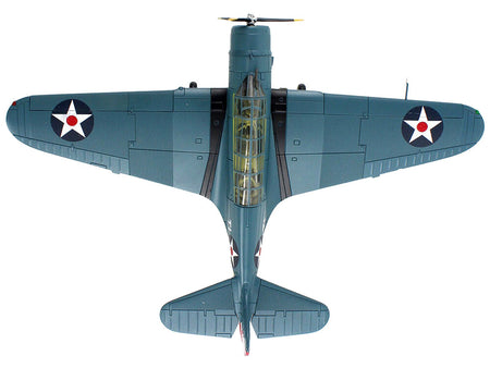 Douglas TBD-1 Devastator Bomber Aircraft "Lt. Cdr. James Brett VT-2 USS Lexington" (1942) United States Navy "SkyMax Models" Series 1/72 Diecast Model by Hobby Master-Hobby Master-ModelCars.com