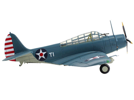 Douglas TBD-1 Devastator Bomber Aircraft "Lt. Cdr. James Brett VT-2 USS Lexington" (1942) United States Navy "SkyMax Models" Series 1/72 Diecast Model by Hobby Master-Hobby Master-ModelCars.com