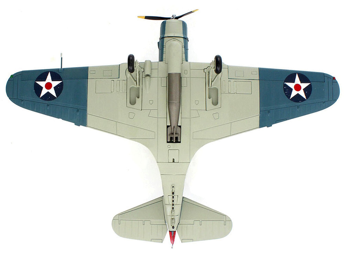 Douglas TBD-1 Devastator Bomber Aircraft "Lt. Cdr. James Brett VT-2 USS Lexington" (1942) United States Navy "SkyMax Models" Series 1/72 Diecast Model by Hobby Master-Hobby Master-ModelCars.com
