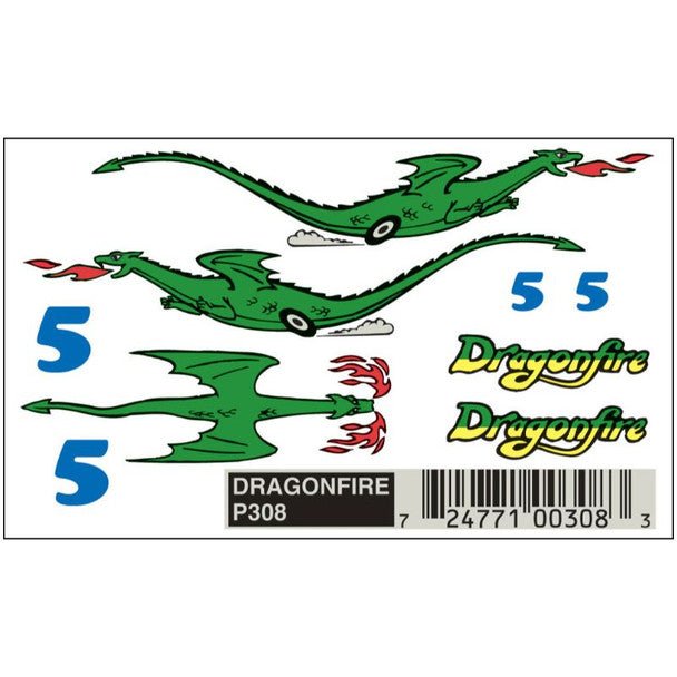 DRAGONFIRE DRY TRANSFER - PINECAR - ModelCars.com
