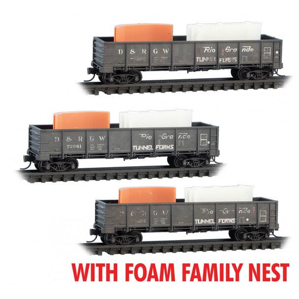 D&RGW GONDOLA FOAM 3PK - Micro - Trains - ModelCars.com