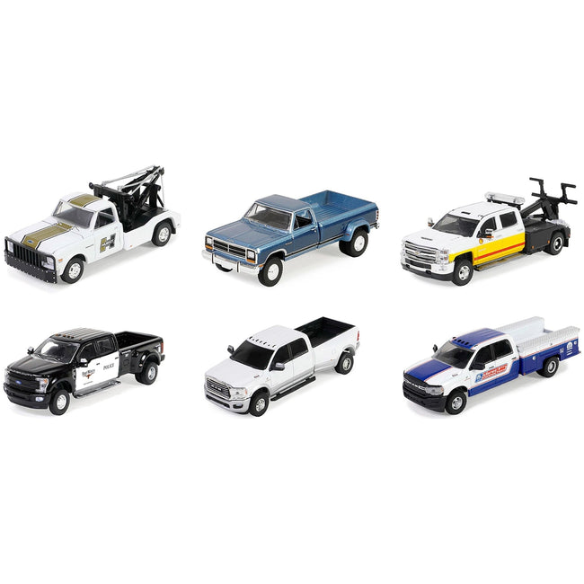 "Dually Drivers" Set of 6 Trucks Series 14 1/64 Diecast Model Cars by Greenlight-Greenlight-ModelCars.com