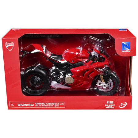 Ducati Panigale V4S Motorcycle Red 1/12 Diecast Motorcycle Model by New Ray-New Ray-ModelCars.com