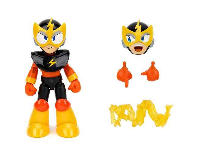 Elec Man 4.5" Moveable Figure with Accessories and Alternate Head and Hands "Mega Man" (1987) Video Game Model by Jada-Jada-ModelCars.com