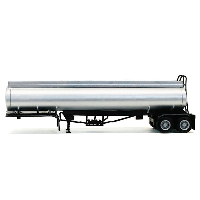Elliptical Tanker Trailer Silver 1/87 (HO) Plastic Model by Promotex - Promotex - ModelCars.com