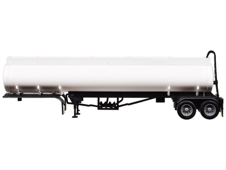 Elliptical Tanker Trailer White 1/87 (HO) Plastic Model by Promotex-Promotex-ModelCars.com