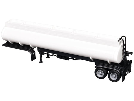 Elliptical Tanker Trailer White 1/87 (HO) Plastic Model by Promotex-Promotex-ModelCars.com