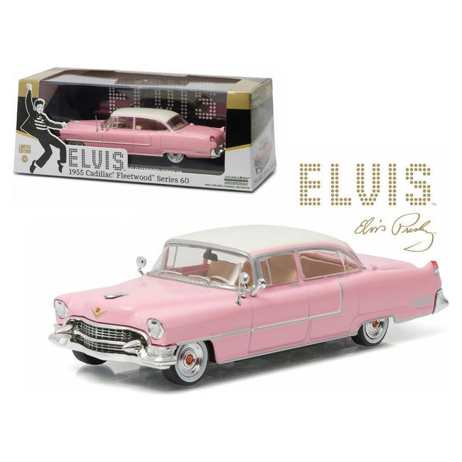 Elvis Presley 1955 Cadillac Fleetwood Series 60 "Pink Cadillac" (1935-1977) 1/43 Diecast Model Car by Greenlight-Greenlight-ModelCars.com