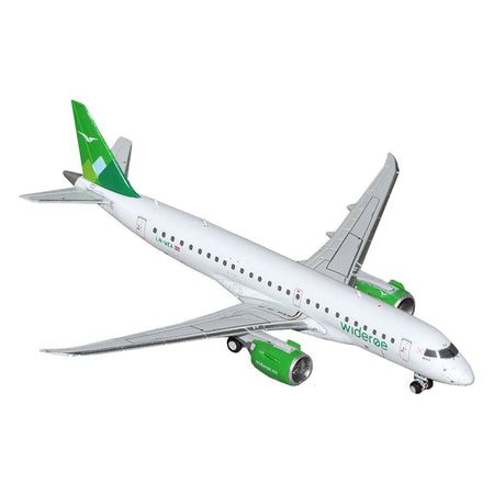 Embraer E190-E2 Commercial Aircraft "Wideroe" (LN-WEA) White with Green Tail 1/400 Diecast Model Airplane by GeminiJets-GeminiJets-ModelCars.com