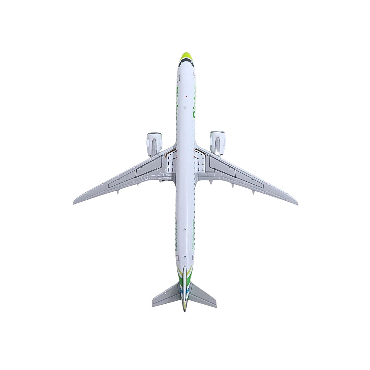 Embraer E195-E2 Commercial Aircraft "Binter Canarias" (EC-OEA) White with Green Tail Stripes Stripes 1/400 Diecast Model Airplane by GeminiJets-GeminiJets-ModelCars.com