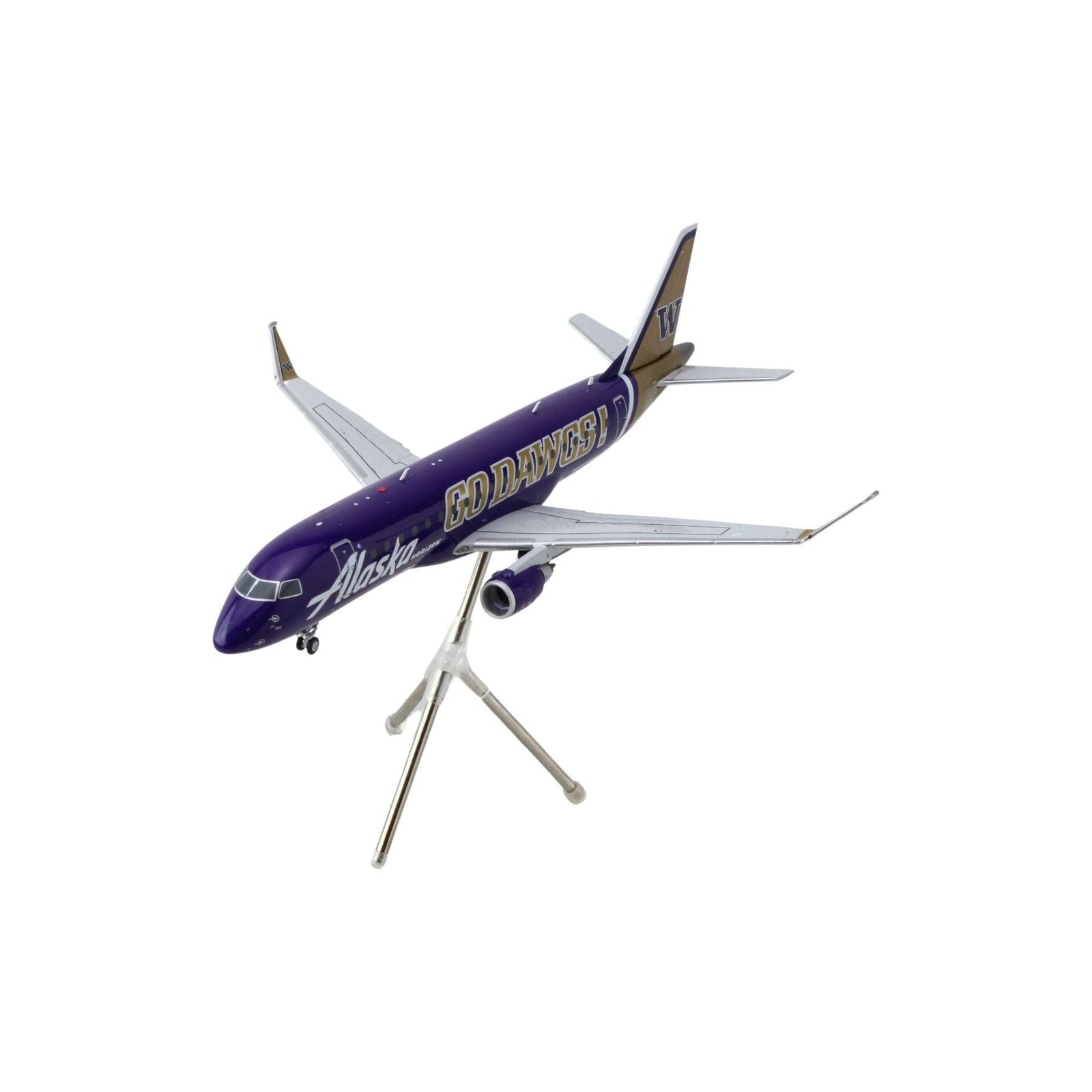 Embraer ERJ - 175 Commercial Aircraft "Alaska Airlines/Horizon - University of Washington Huskies" (N662QX) Purple with Gold Tail "Gemini 200" Series 1/200 Diecast Model Airplane by GeminiJetsG2ASA1287 - GeminiJets - ModelCars.com