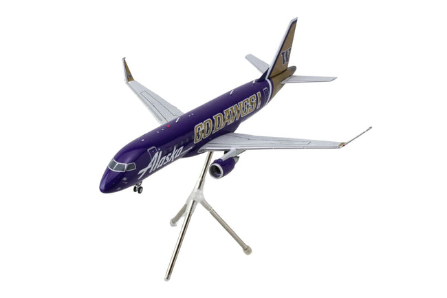 Embraer ERJ-175 Commercial Aircraft "Alaska Airlines/Horizon - University of Washington Huskies" (N662QX) Purple with Gold Tail "Gemini 200" Series 1/200 Diecast Model Airplane by GeminiJetsG2ASA1287-GeminiJets-ModelCars.com