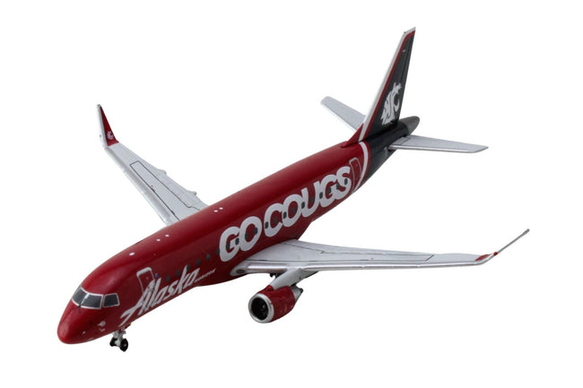 Embraer ERJ-175 Commercial Aircraft "Alaska Airlines/Horizon - Washington State Cougars" (N661QX) Red with Gray Tail 1/400 Diecast Model Airplane by GeminiJets-GeminiJets-ModelCars.com