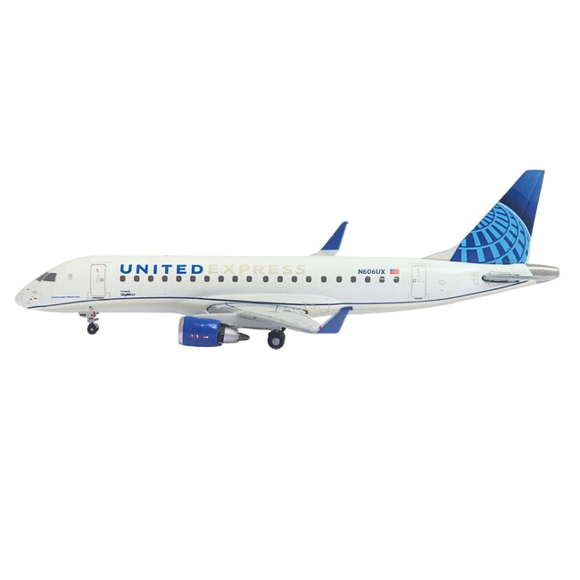 Embraer ERJ-175 Commercial Aircraft "United Express - SkyWest Airlines" (N606UX) White with Blue Tail 1/400 Diecast Model Airplane by GeminiJets-GeminiJets-ModelCars.com