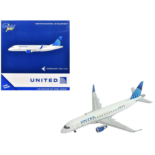 Embraer ERJ-175 Commercial Aircraft "United Express - SkyWest Airlines" (N606UX) White with Blue Tail 1/400 Diecast Model Airplane by GeminiJets-GeminiJets-ModelCars.com