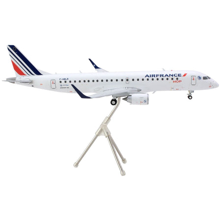 Embraer ERJ-190 Commercial Aircraft "Air France Hop" (F-HBLN) White with Striped Tail "Gemini 200" Series 1/200 Diecast Model Airplane by GeminiJets-GeminiJets-ModelCars.com