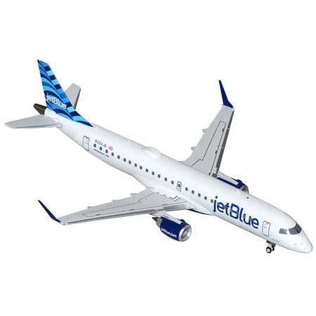 Embraer ERJ-190 Commercial Aircraft "JetBlue Airways" (N323JB) White with Blue Striped Tail "Gemini 200" Series 1/200 Diecast Model Airplane by GeminiJets-GeminiJets-ModelCars.com