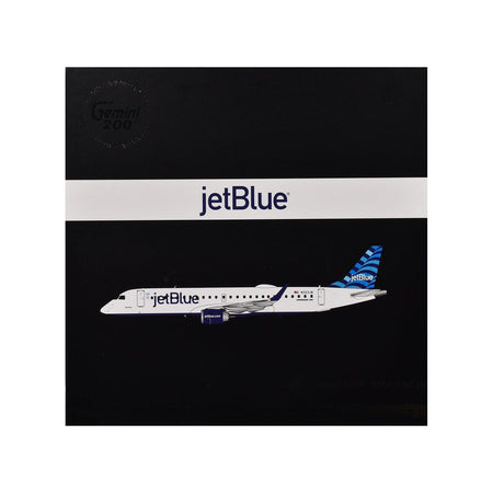 Embraer ERJ-190 Commercial Aircraft "JetBlue Airways" (N323JB) White with Blue Striped Tail "Gemini 200" Series 1/200 Diecast Model Airplane by GeminiJets-GeminiJets-ModelCars.com