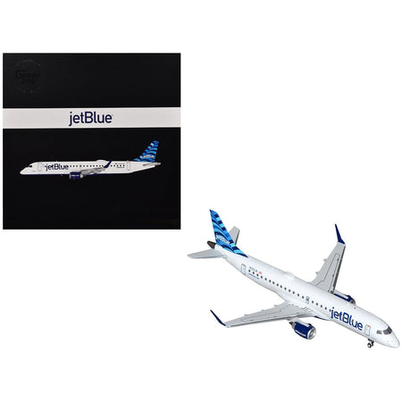 Embraer ERJ - 190 Commercial Aircraft "JetBlue Airways" (N323JB) White with Blue Striped Tail "Gemini 200" Series 1/200 Diecast Model Airplane by GeminiJets - GeminiJets - ModelCars.com